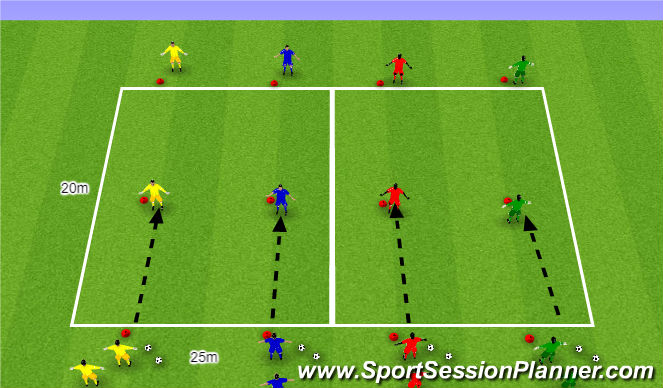 Football/Soccer Session Plan Drill (Colour): Warm Up