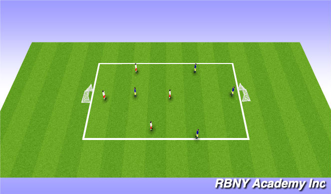 Football/Soccer Session Plan Drill (Colour): Cond. Game