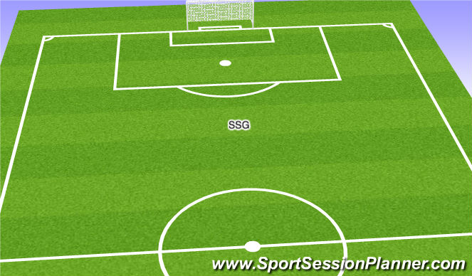 Football/Soccer Session Plan Drill (Colour): SSG