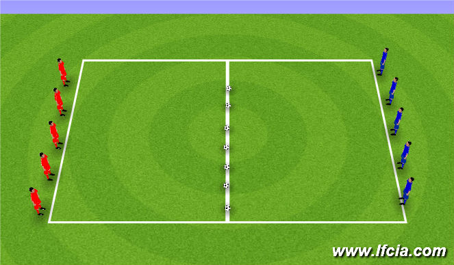 Football/Soccer Session Plan Drill (Colour): Dodge Ball