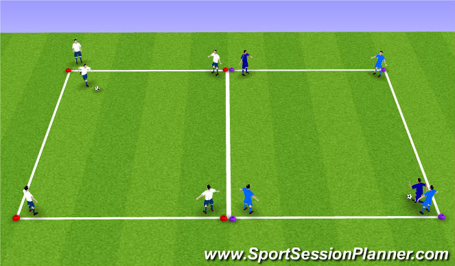 Football/Soccer Session Plan Drill (Colour): Begin