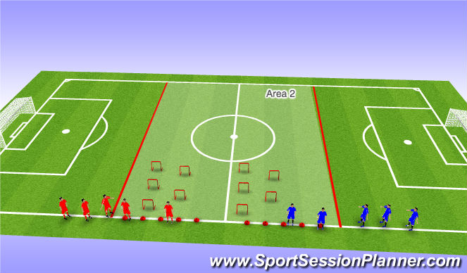 Football/Soccer Session Plan Drill (Colour): Warm Up