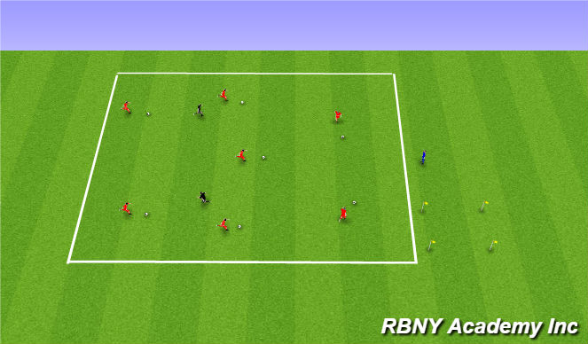 Football/Soccer Session Plan Drill (Colour): Marble Kings