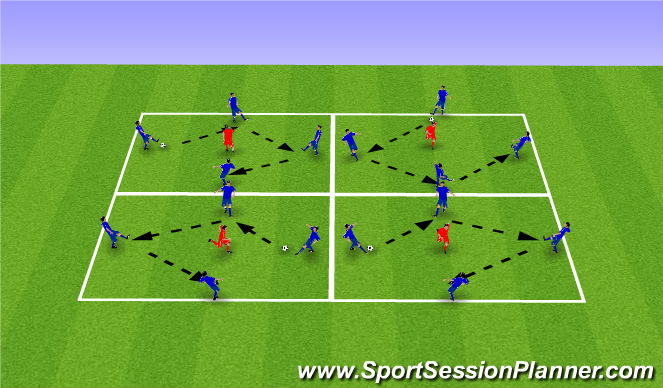Football/Soccer Session Plan Drill (Colour): Warm Up
