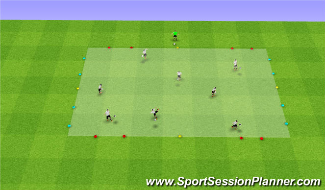 Football/Soccer Session Plan Drill (Colour): Juggling
