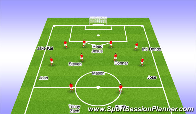 Football/Soccer Session Plan Drill (Colour): Phase 2 13-24