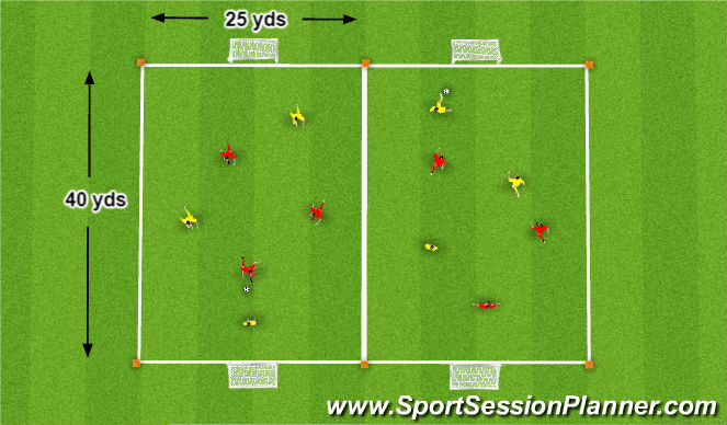 Football/Soccer Session Plan Drill (Colour): Welcome Match