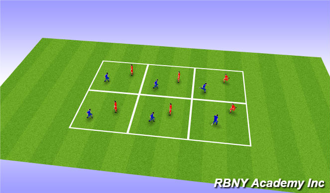 Football/Soccer Session Plan Drill (Colour): Warmup