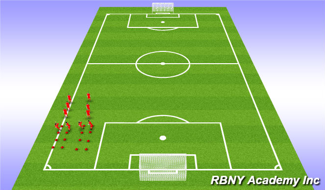 Football/Soccer Session Plan Drill (Colour): Warm up