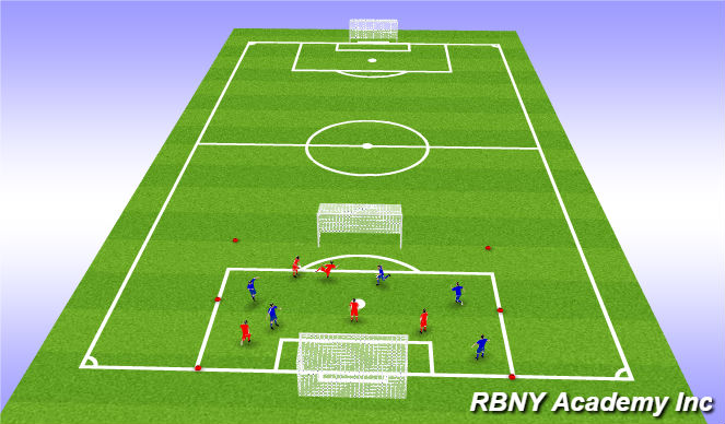 Football/Soccer Session Plan Drill (Colour): Hand ball
