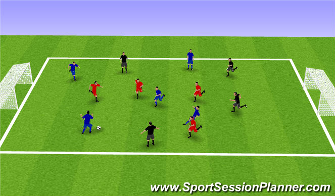 Football/Soccer Session Plan Drill (Colour): Ballhalten