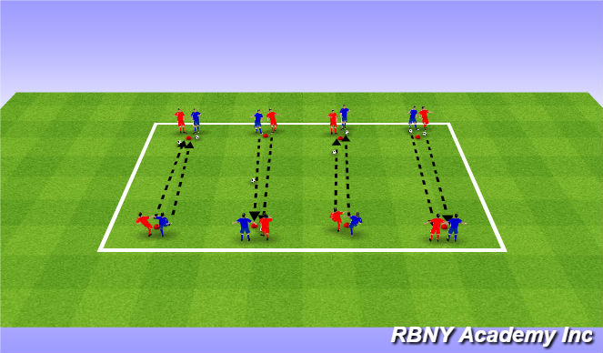 Football/Soccer Session Plan Drill (Colour): Soccer Horseshoes