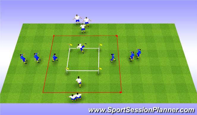 Football/Soccer Session Plan Drill (Colour): BOX Hpy