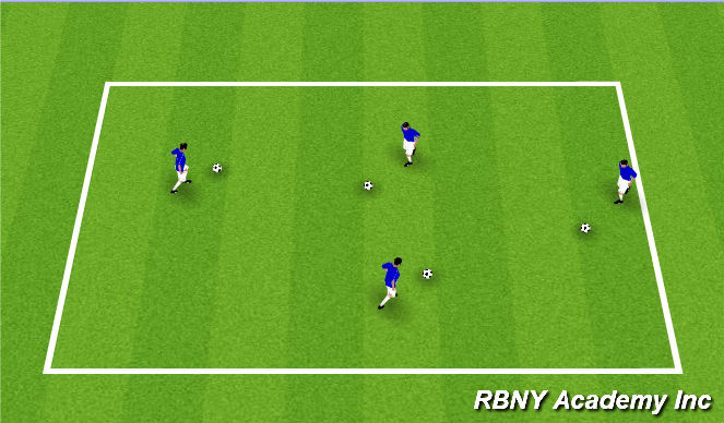 Football/Soccer Session Plan Drill (Colour): Warm Up