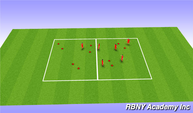 Football/Soccer Session Plan Drill (Colour): Main activity