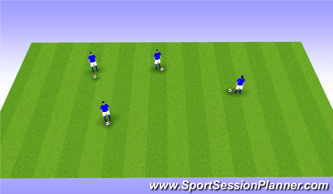 Football/Soccer Session Plan Drill (Colour): 1st touch - Juggling
