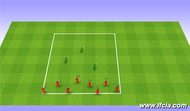 Football/Soccer Session Plan Drill (Colour): Crabs On The Beach