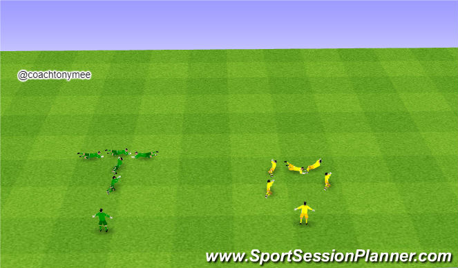 Football/Soccer Session Plan Drill (Colour): Letter Game