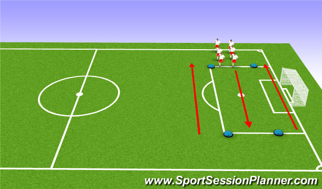 Football/Soccer Session Plan Drill (Colour): WARM UP 10 MINUTES