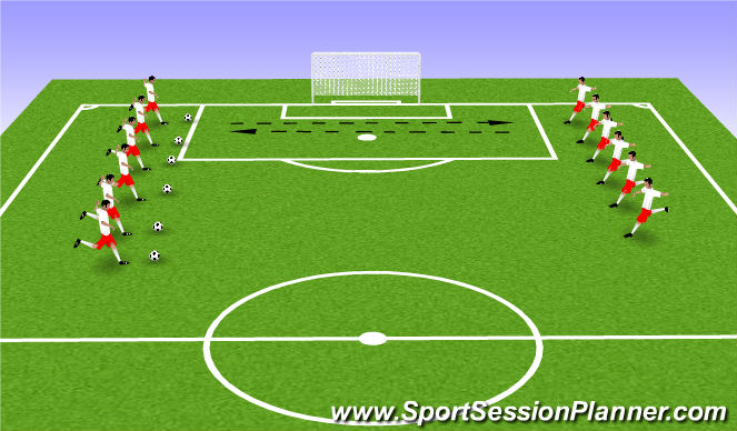 Football/Soccer Session Plan Drill (Colour): PASSES 15 MINUTES