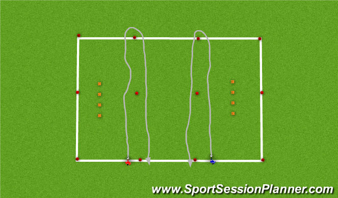 Football/Soccer Session Plan Drill (Colour): Warm up