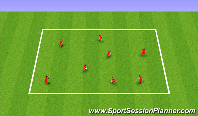 Football/Soccer Session Plan Drill (Colour): Keep Ups (3min)