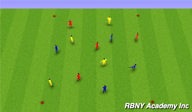 Football/Soccer Session Plan Drill (Colour): 2 Team Possession