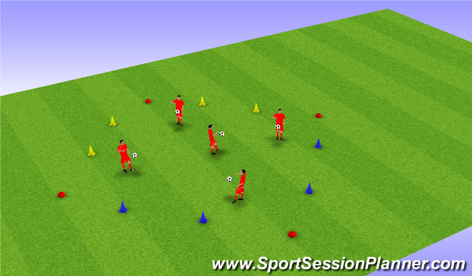 Football/Soccer Session Plan Drill (Colour): Skill: Juggling