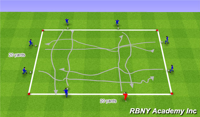 Football/Soccer Session Plan Drill (Colour): Introduction (15min)