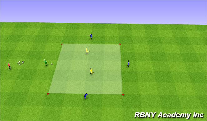 Football/Soccer Session Plan Drill (Colour): Intro - 4v2s