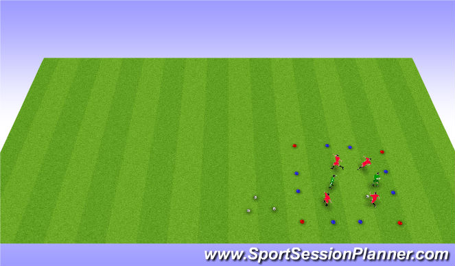 Football/Soccer Session Plan Drill (Colour): Überzahlspiel
