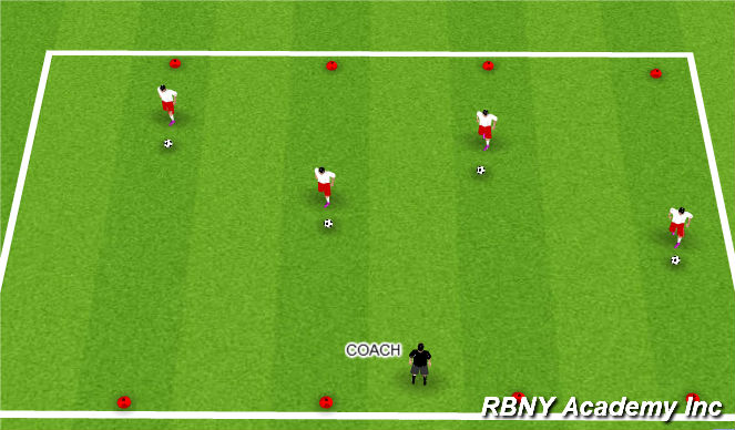 Football/Soccer Session Plan Drill (Colour): Red light/Green light