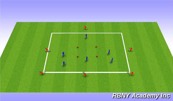 Football/Soccer Session Plan Drill (Colour): Warm up