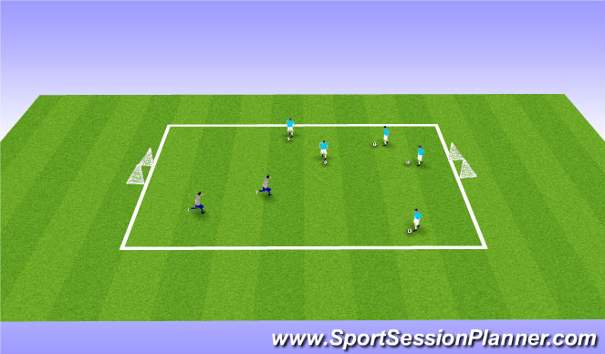 Football/Soccer Session Plan Drill (Colour): Warm up