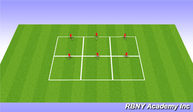 Football/Soccer Session Plan Drill (Colour): Warm up