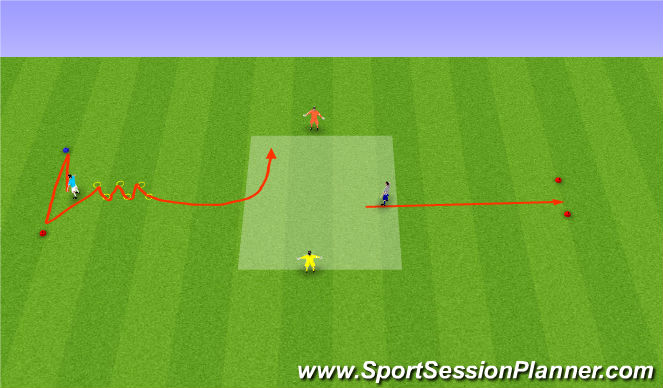 Football/Soccer Session Plan Drill (Colour): Rondo SAQ