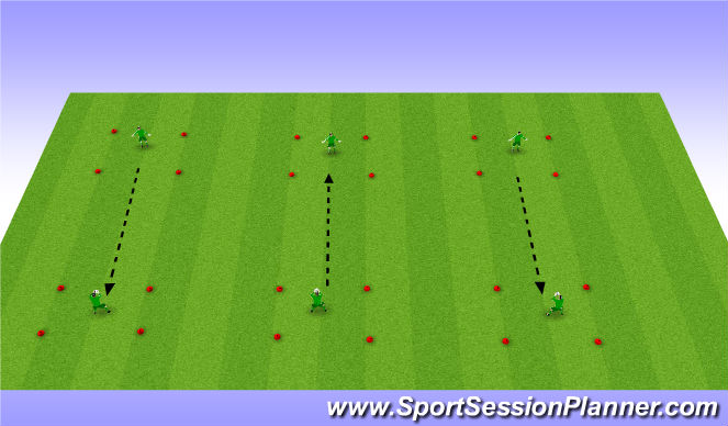 Football/Soccer Session Plan Drill (Colour): Distribution activator