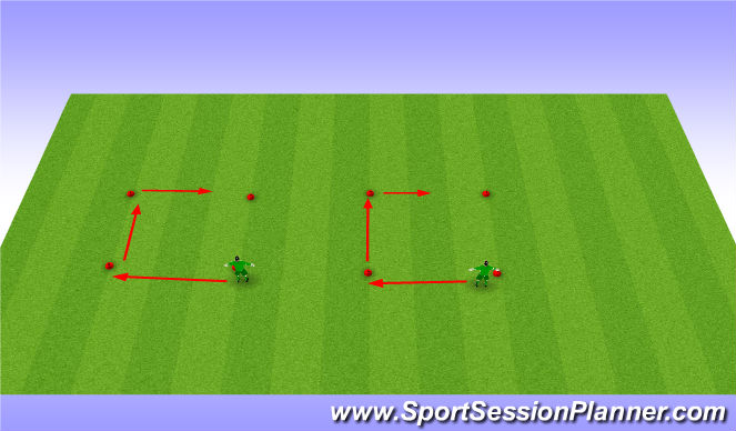 Football/Soccer Session Plan Drill (Colour): Squares