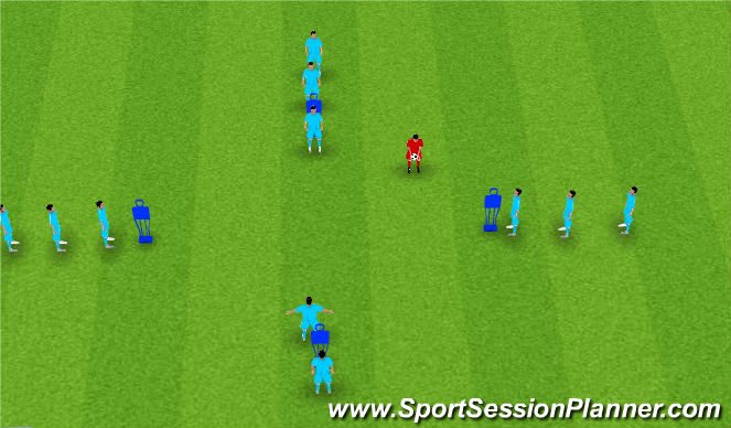 Football/Soccer Session Plan Drill (Colour): Passing under pressure
