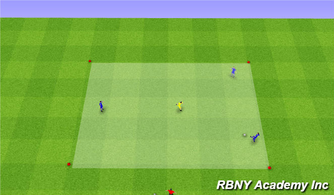 Football/Soccer Session Plan Drill (Colour): Intro - 3v1