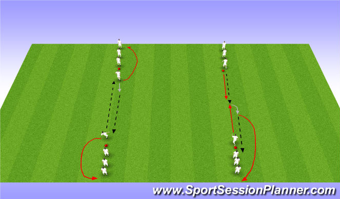 Football/Soccer Session Plan Drill (Colour): Passing and Recieving