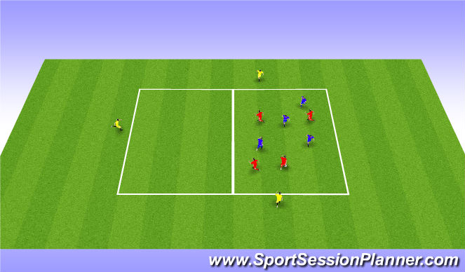 Football/Soccer Session Plan Drill (Colour): Cambio de orientacion