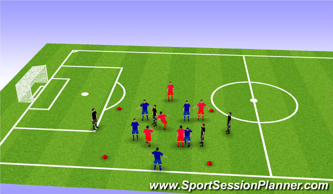 Football/Soccer Session Plan Drill (Colour): possesion