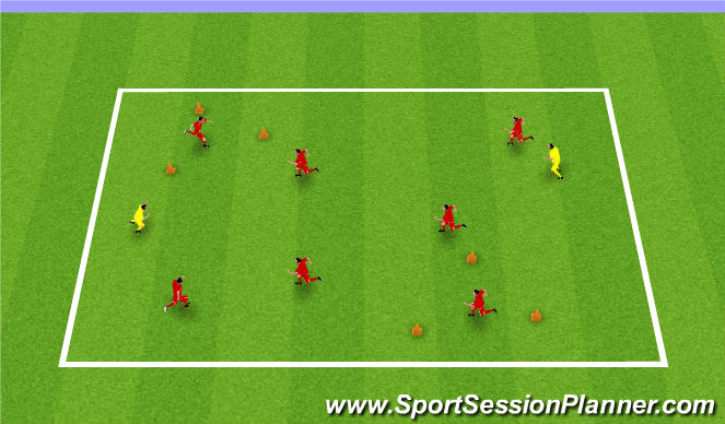 Football/Soccer Session Plan Drill (Colour): Hospital Tag