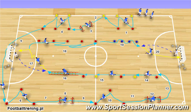 Futsal Session Plan Drill (Colour): Wariant 2