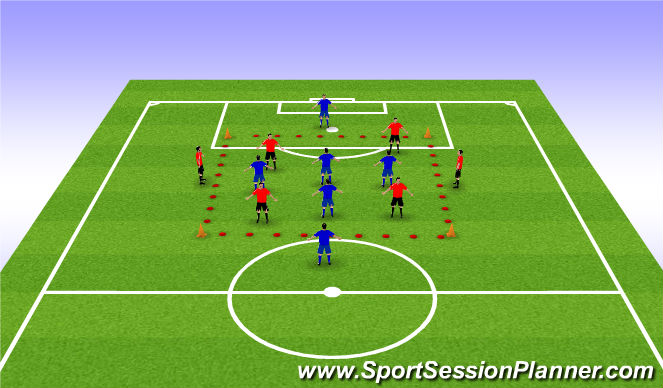 Football/Soccer Session Plan Drill (Colour): Technical Practice
