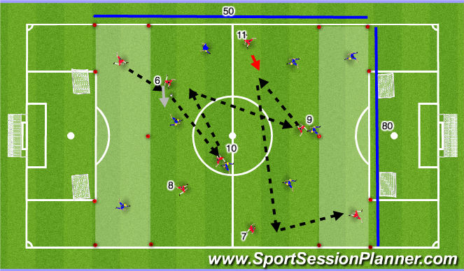 Football/Soccer Session Plan Drill (Colour): PLAY / WARM UP