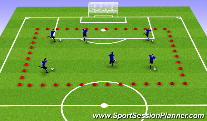 Football/Soccer Session Plan Drill (Colour): Cars