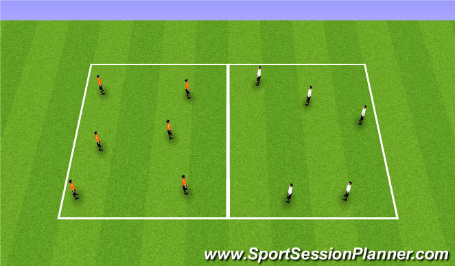 Football/Soccer Session Plan Drill (Colour): Numbers possession game