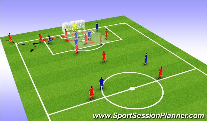 Football/Soccer Session Plan Drill (Colour): 1 hand long